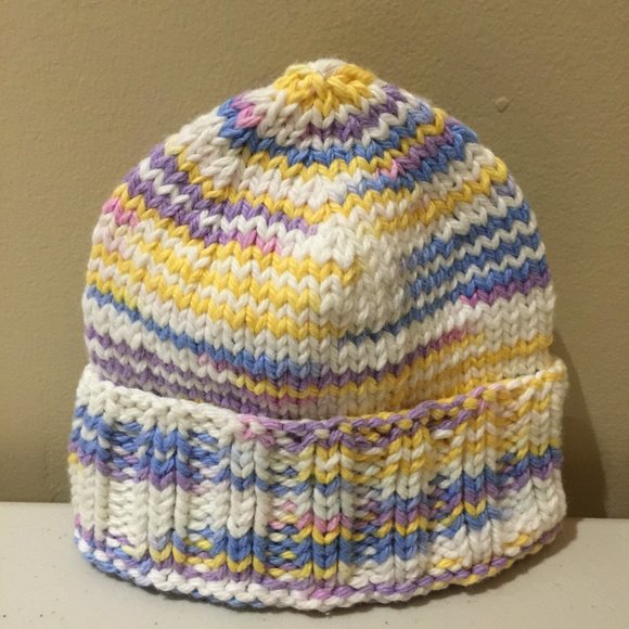 Hand Knit Newborn Baby Infant Winter Hat Beanie Handmade Brand New - Picture 1 of 6